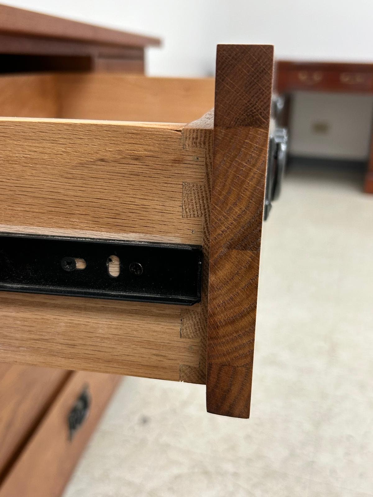 Mission Quarter Sawn Oak 6 Drawer Sideboard - 62" - Michael's Cherry Stain