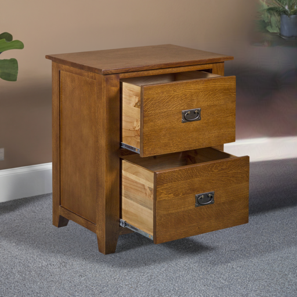 Mission 2 Drawer File Cabinet - Michael's Cherry - Walnut