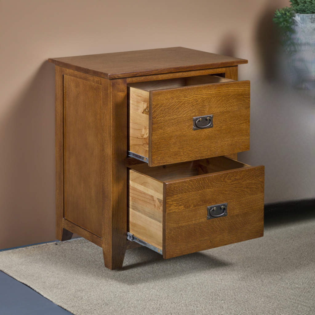 Mission 2 Drawer File Cabinet - Michael's Cherry - Walnut