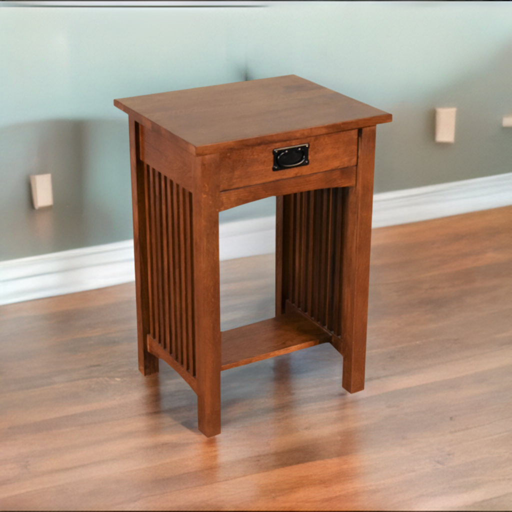 Mission 1 Drawer Spindle End Table