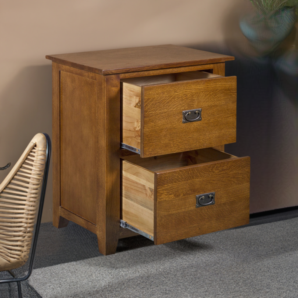 Mission 2 Drawer File Cabinet - Michael's Cherry - Walnut