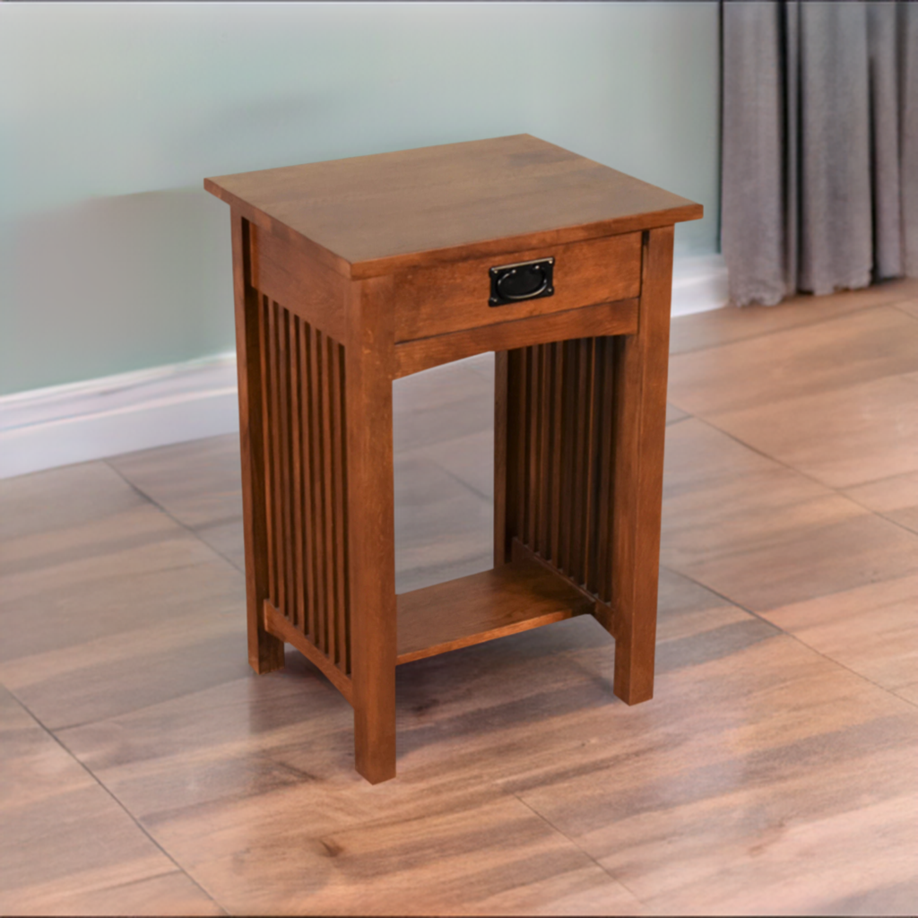 Mission 1 Drawer Spindle End Table