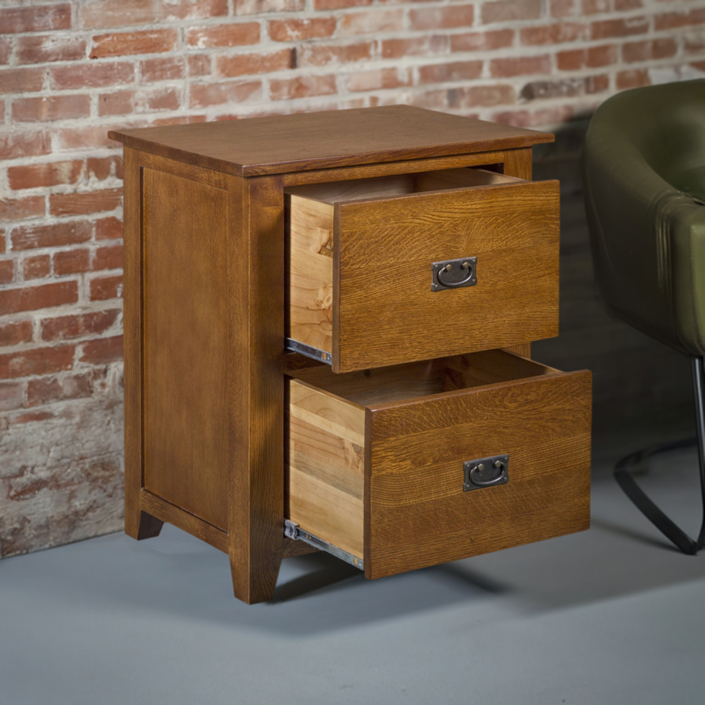 Mission 2 Drawer File Cabinet - Michael's Cherry - Walnut