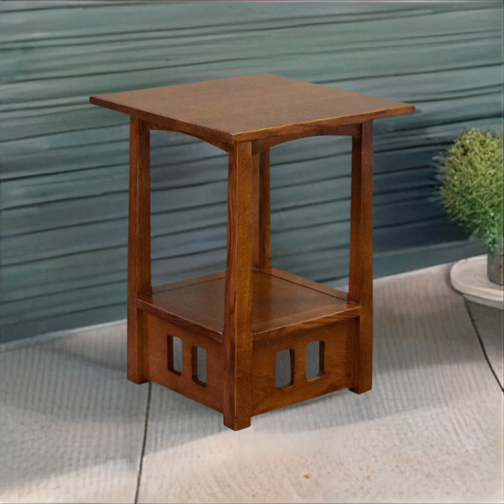 Arts and Crafts / Mission Style Taboret End Table - Michael's Cherry - Walnut