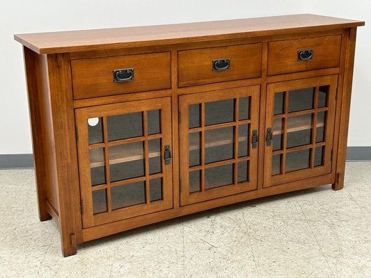 Mission Quarter Sawn Oak 6 Drawer Sideboard - 62" - Michael Cherry