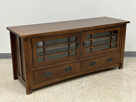 Mission Quarter Sawn Oak Tv Stand - 60" - Walnut Stain