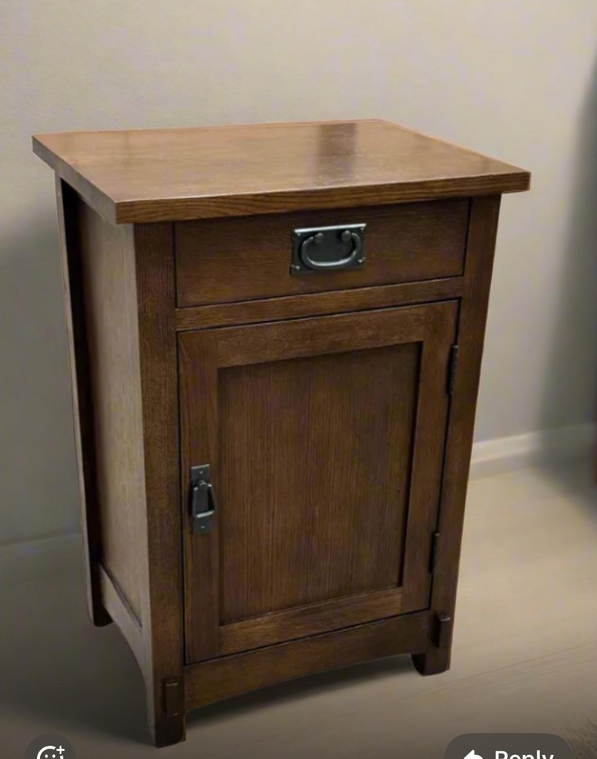 Mission 1 Door 1 Drawer Nightstand - Walnut