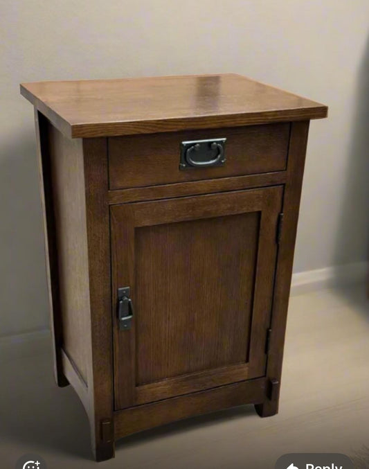 Mission 1 Door 1 Drawer Nightstand - Walnut