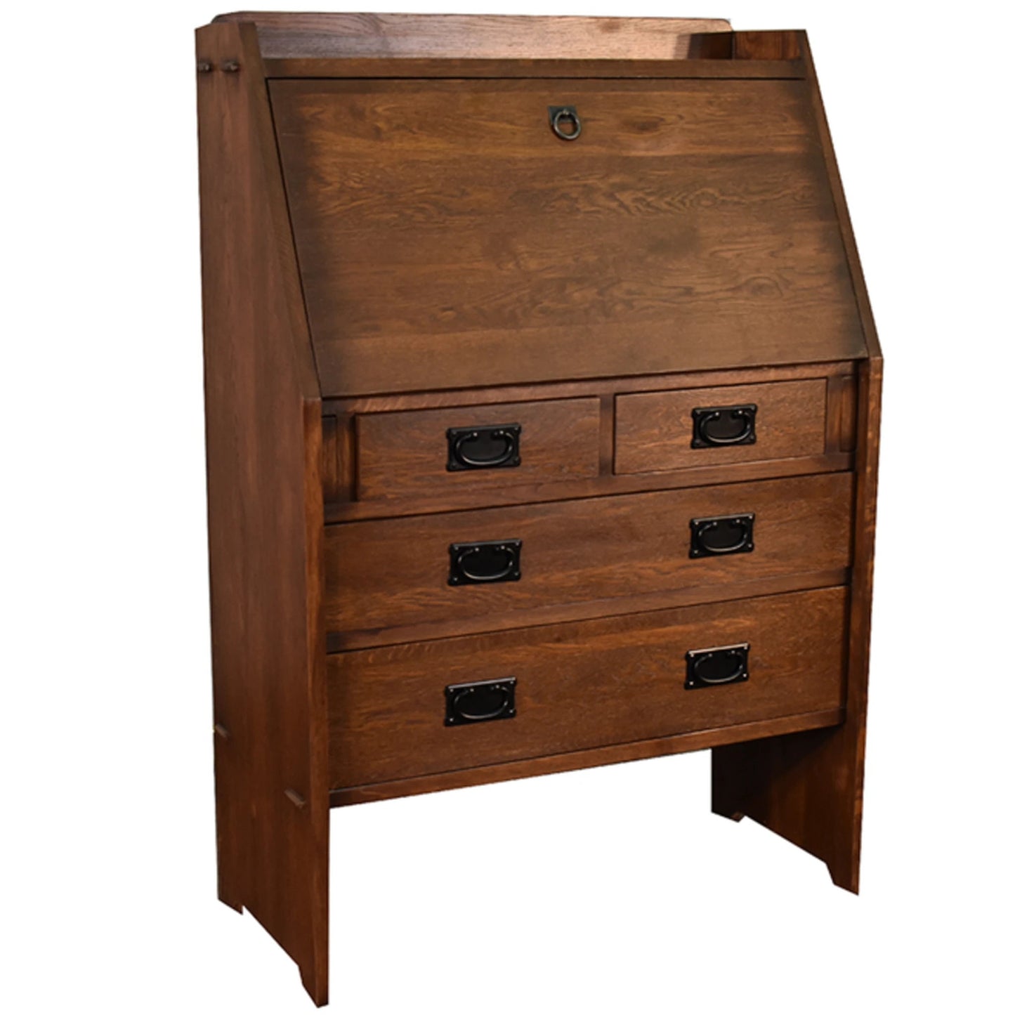 Arts and Crafts Mission Solid Oak Secretary Desk - Michael's Cherry and Walnut