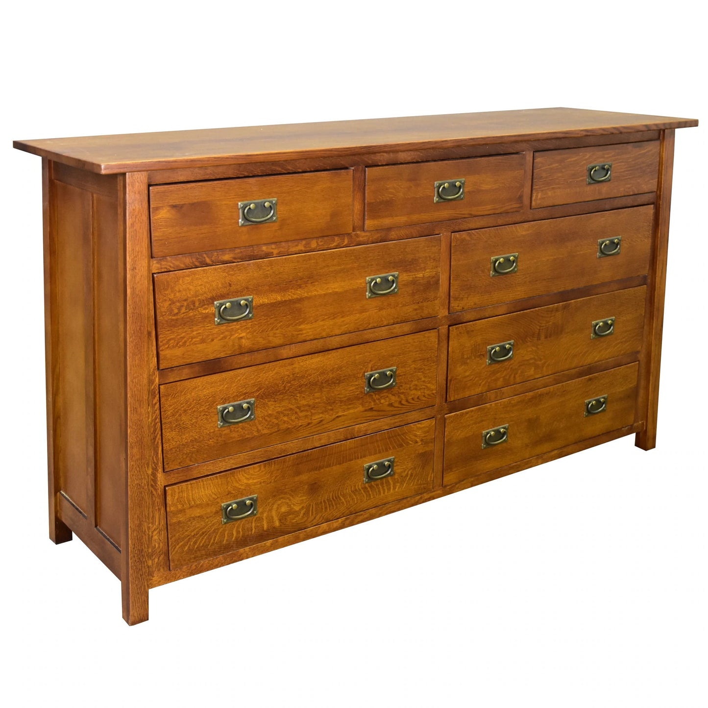 Mission 9 Drawer Dresser - Michael's Cherry - with and without Mirror