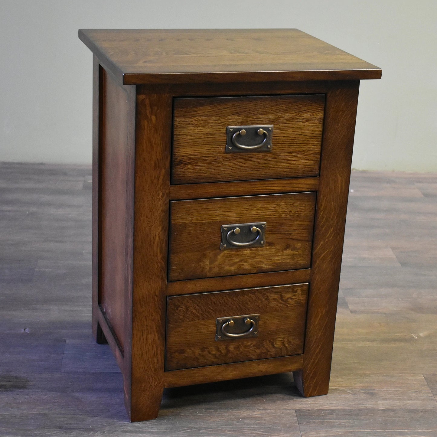 Mission 3 Drawer Nightstand - Walnut