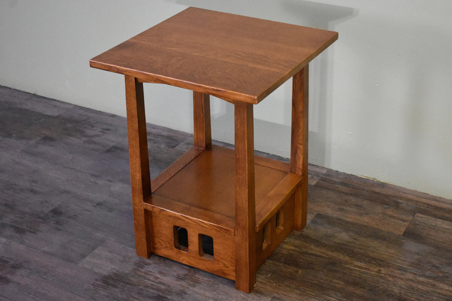 Arts and Crafts / Mission Style Taboret End Table - Michael's Cherry - Walnut