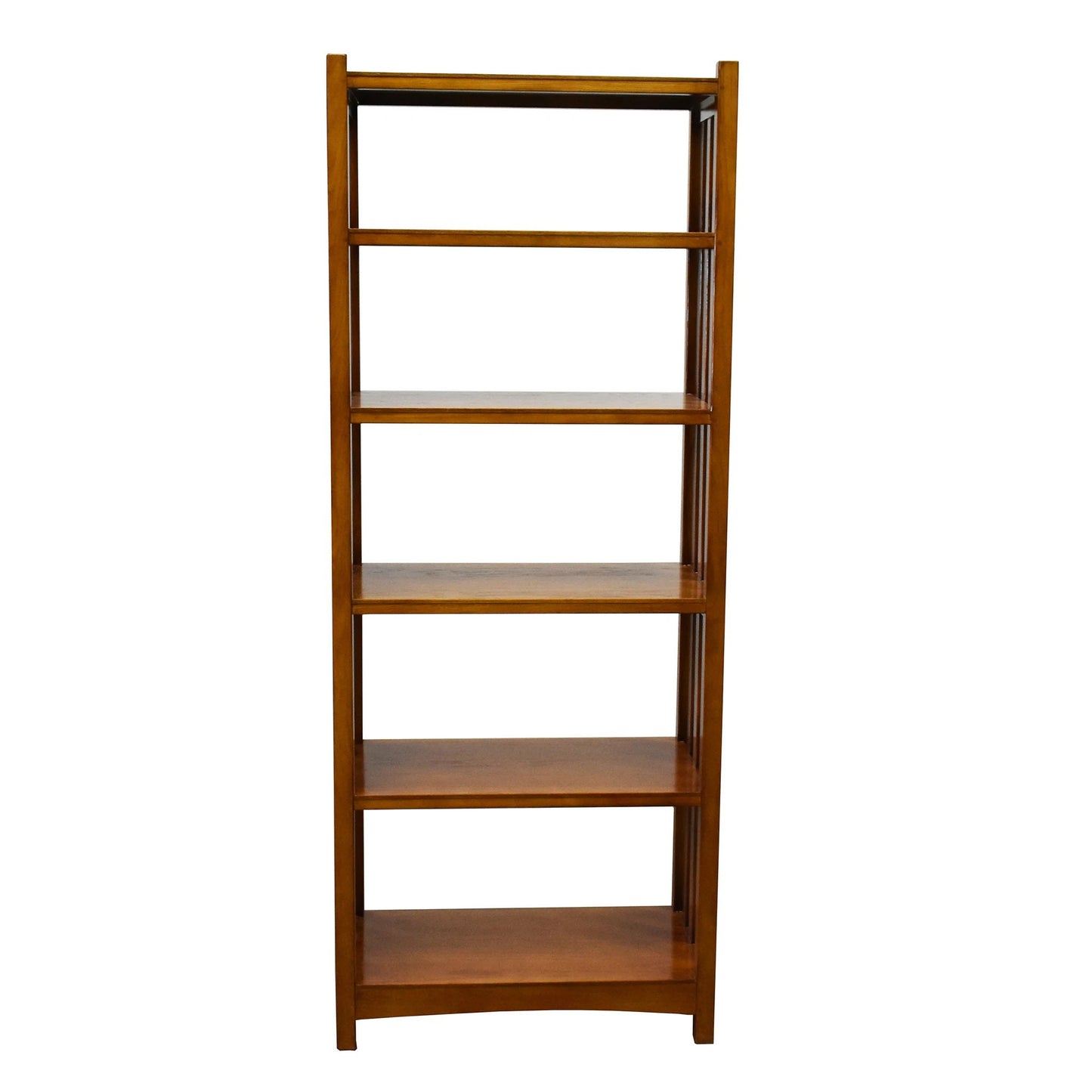 Mission Spindle Side 5 Shelf Bookcase - Michael's Cherry - Walnut