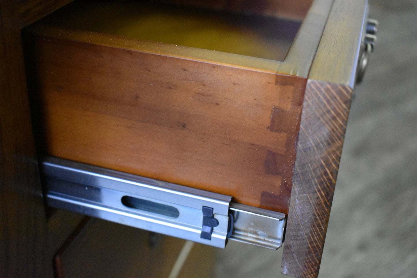 Mission Library Desk with File Cabinet Drawers - Michael's Cherry - Walnut