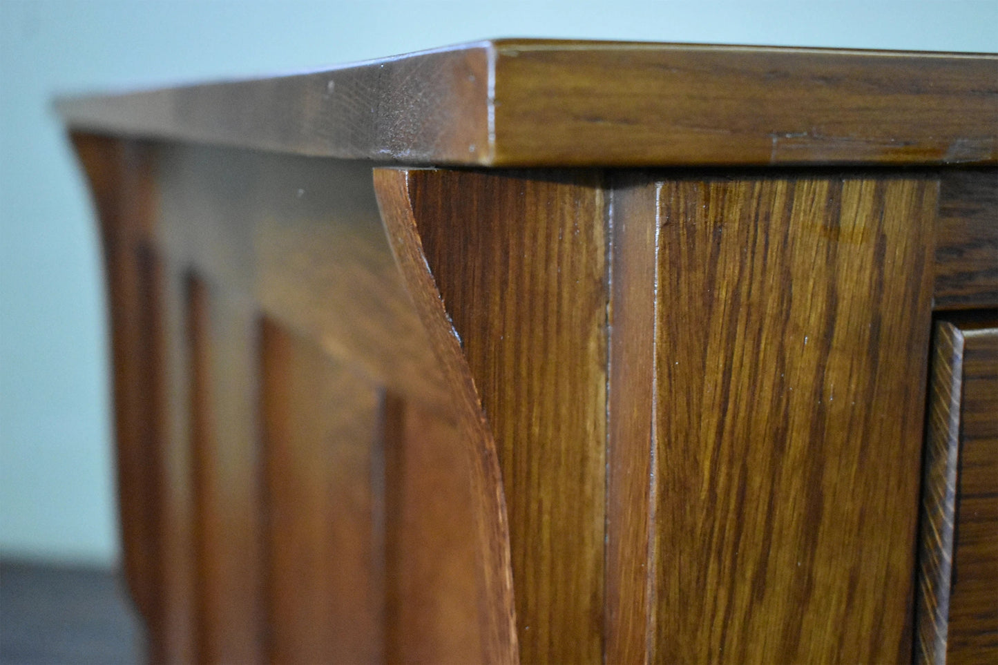 Mission Library Desk with File Cabinet Drawers - Michael's Cherry - Walnut