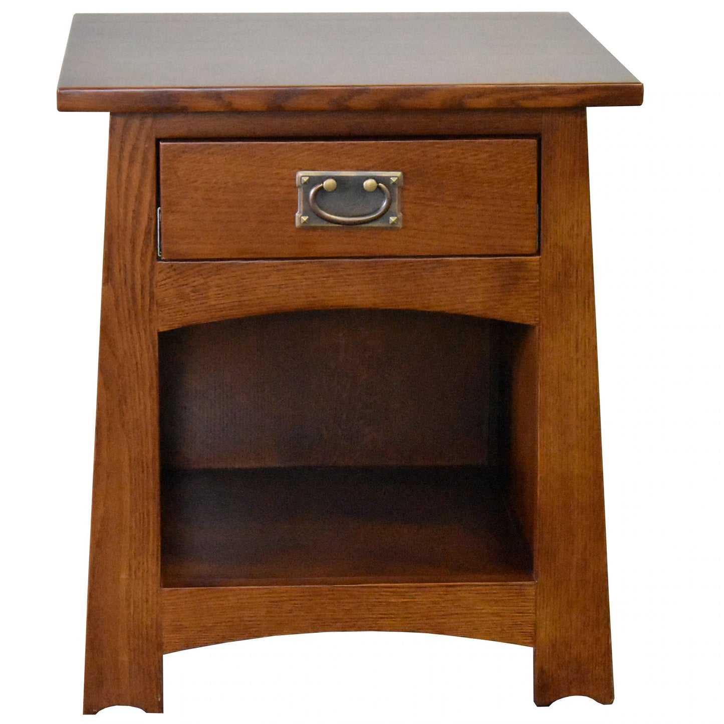 Mission Style Solid Quarter Sawn Oak Keyhole End Table - Michael's Cherry