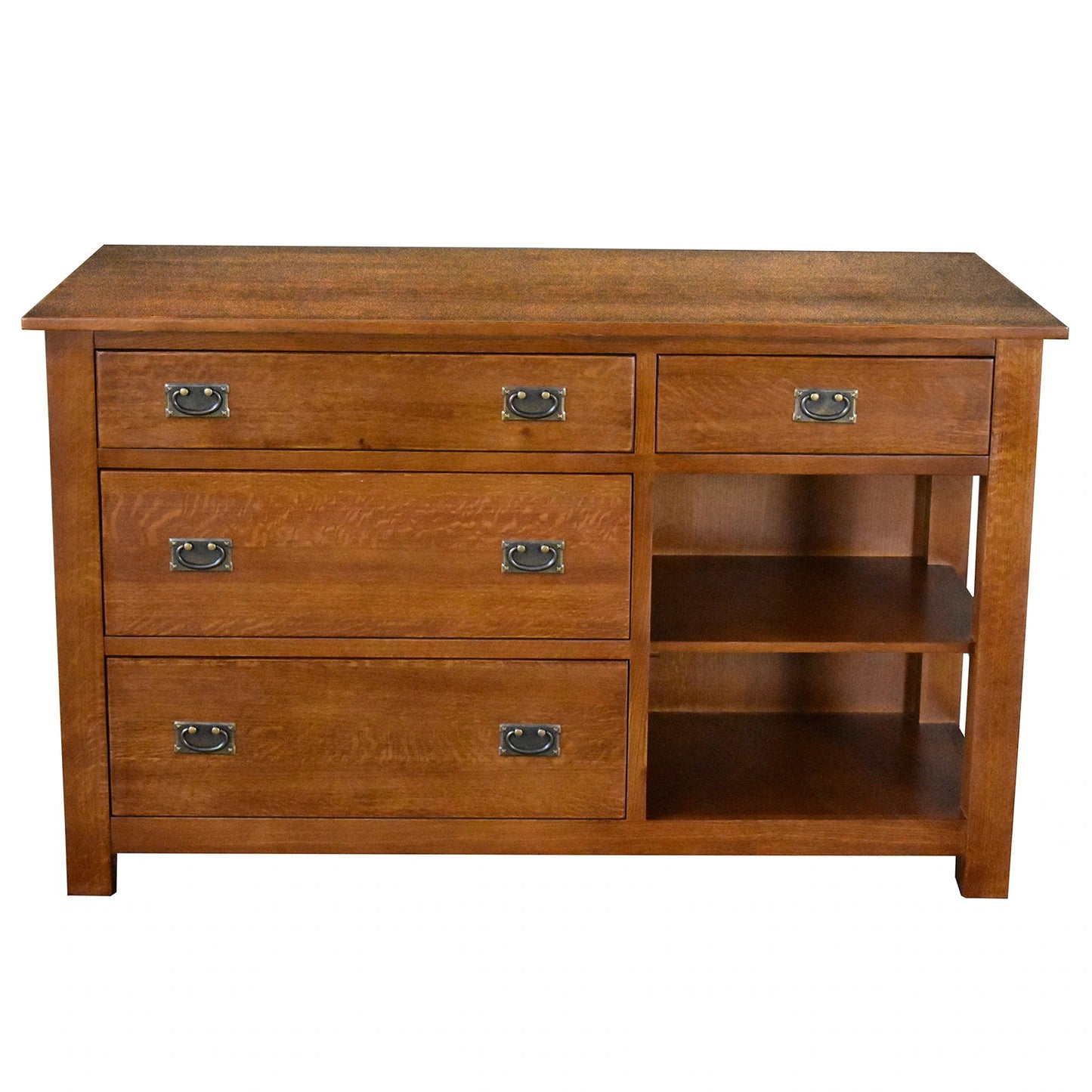 Mission 4 Drawer Oak Kitchen Island 60'' - Michael's Cherry (MC-A)