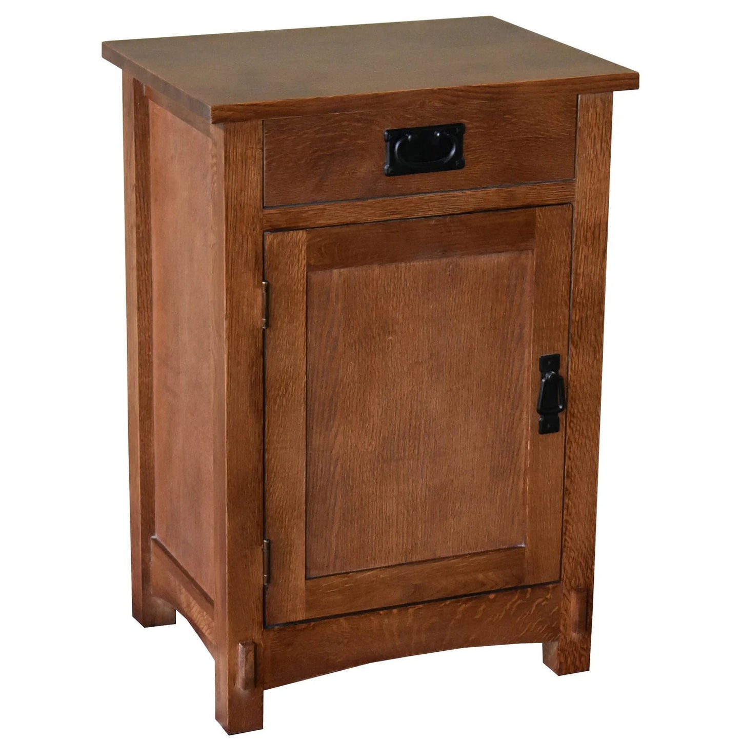 Mission / Arts And Crafts 1 Door, 1 Drawer Nightstand - Michael’s Cherry