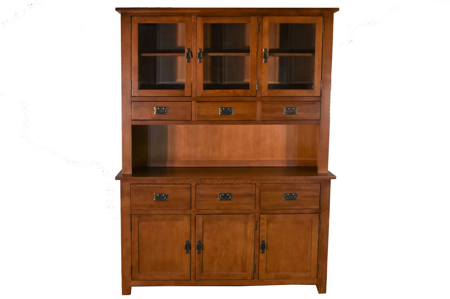 Mission 6 Door & 6 Drawer China Cabinet - Michael's Cherry - Walnut - 59"