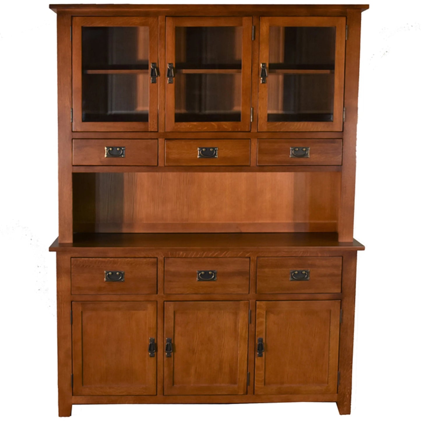 Mission 6 Door & 6 Drawer China Cabinet - Michael's Cherry - Walnut - 59"