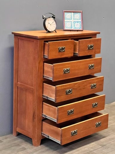 Mission 6 Drawer Dresser - Walnut - Michael's Cherry