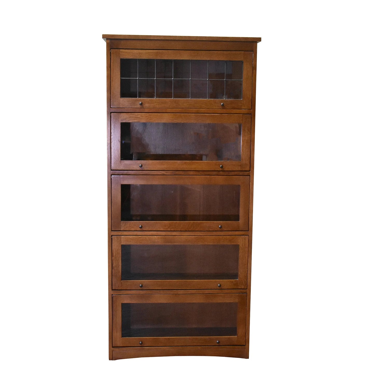 Mission Craftsman Style Oak Barrister Bookcase - 5 Stack