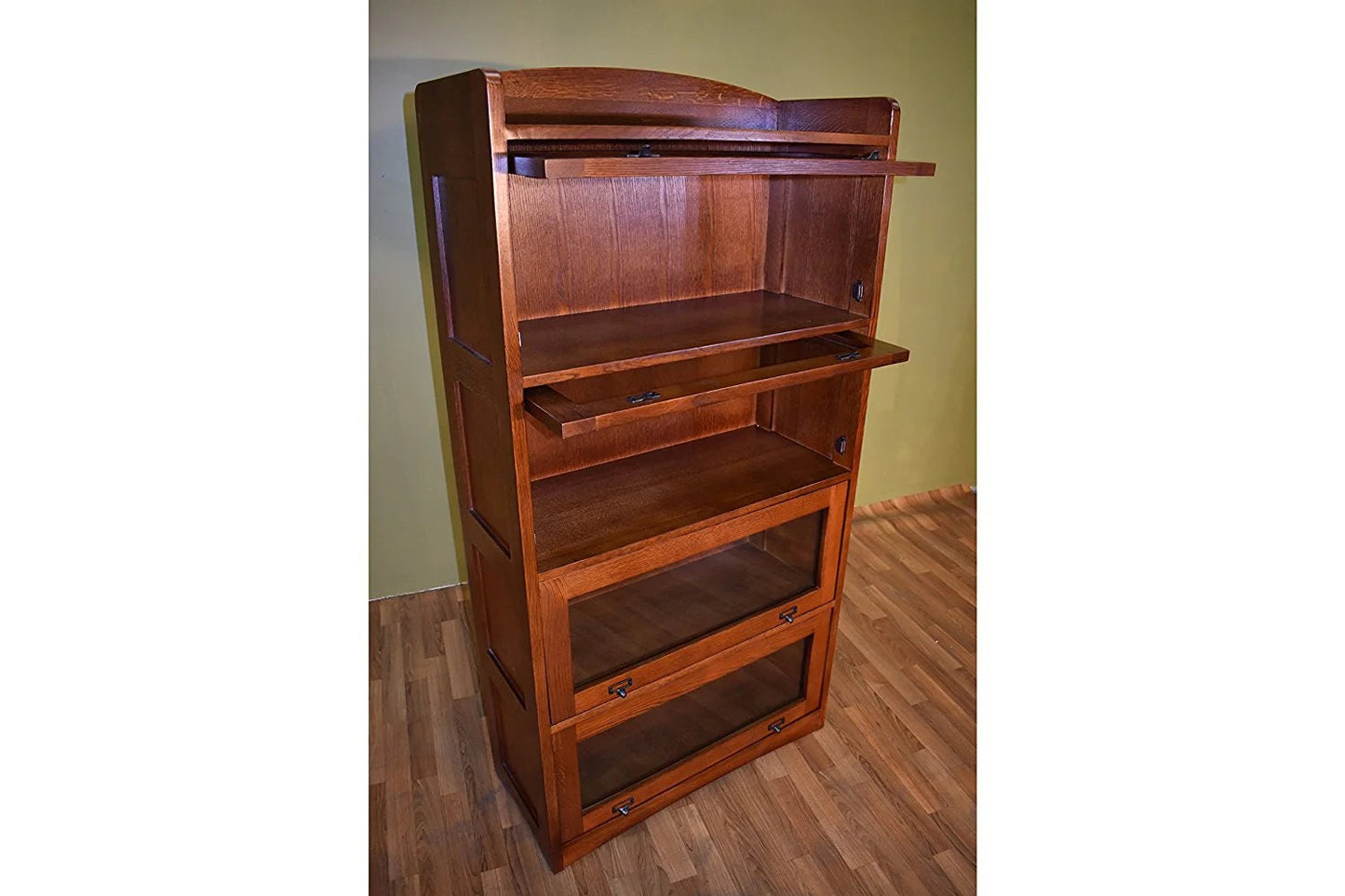 Mission Quarter Sawn Oak 4 Stack Barrister Bookcase