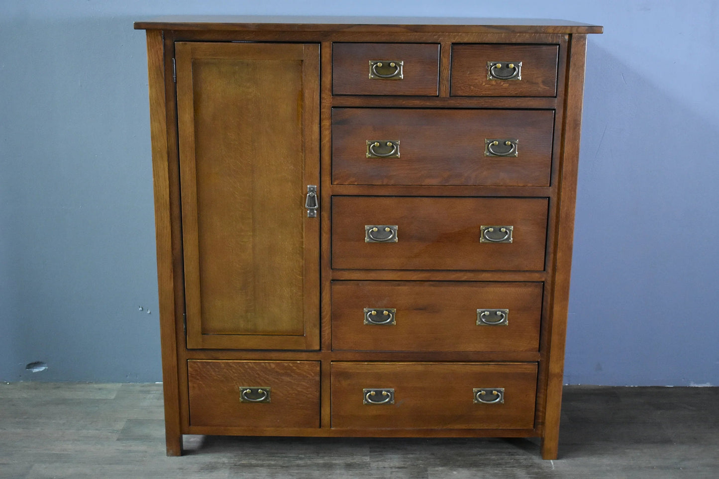 Mission Style Solid Oak Chest of Drawers - Michael’s Cherry - Walnut