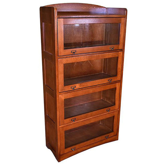 Mission Quarter Sawn Oak 4 Stack Barrister Bookcase