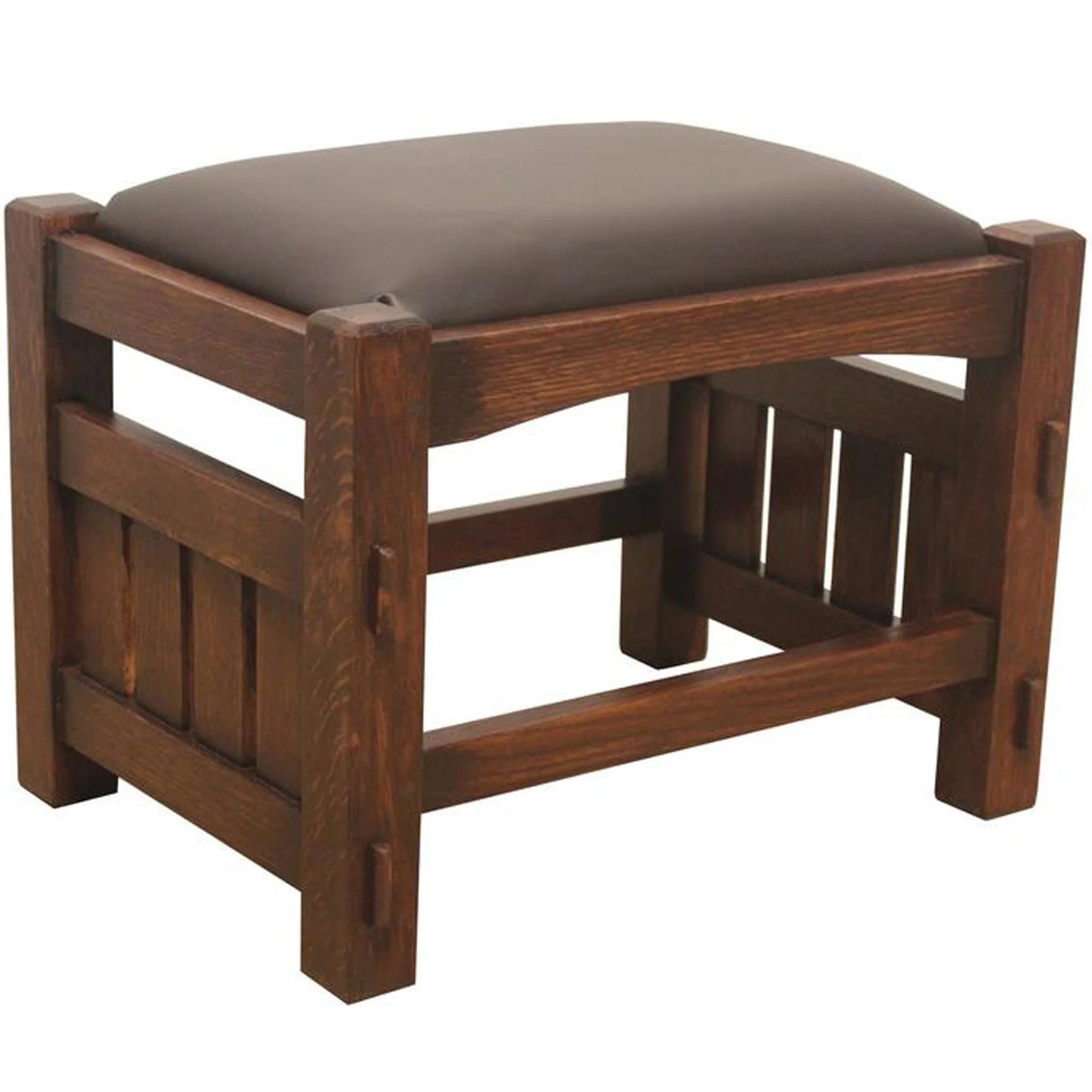 Mission Oak Foot Stool - Wide Spindles (2 Colors Available)